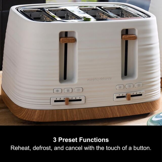Morphy Richards 243102 Toaster 4 Slice in White China Clay Range