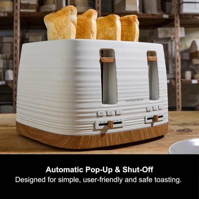 Morphy Richards 243102 Toaster 4 Slice in White China Clay Range