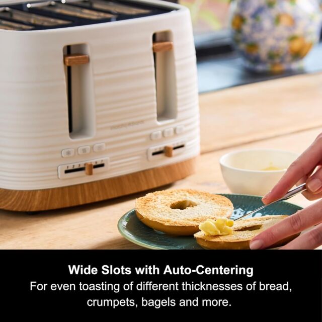 Morphy Richards 243102 Toaster 4 Slice in White China Clay Range