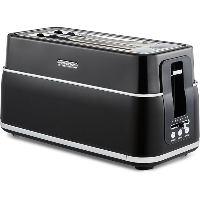 Morphy Richards 245744 4 Slice Toaster Long Slot in Black
