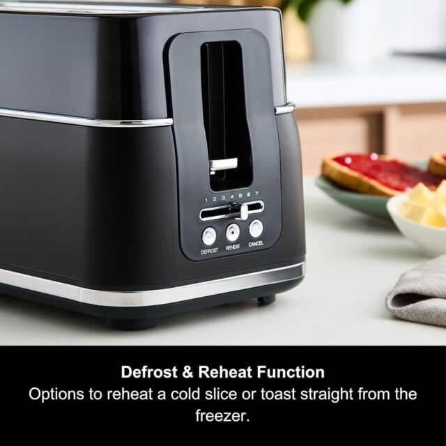 Morphy Richards 245744 4 Slice Toaster Long Slot in Black