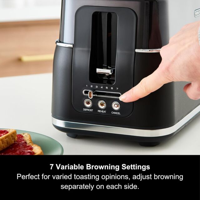 Morphy Richards 245744 4 Slice Toaster Long Slot in Black