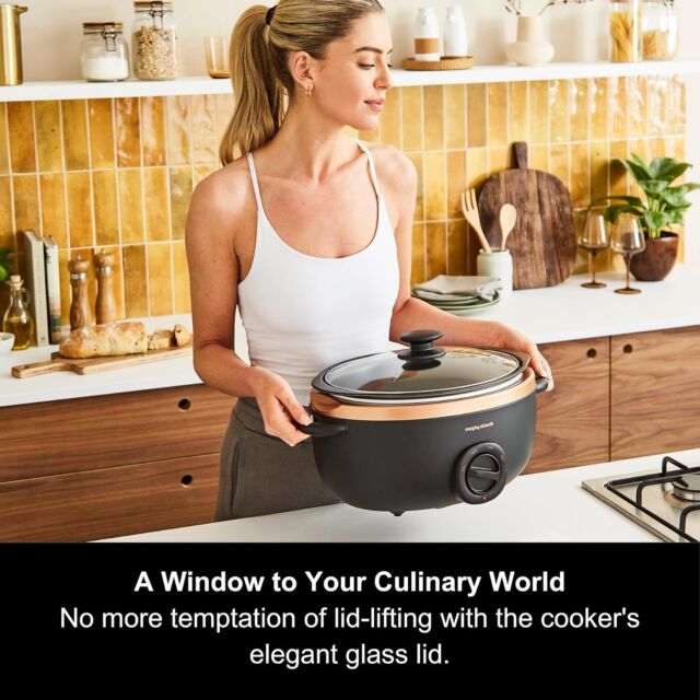 Morphy Richards 461016 Sear and Stew Slow Cooker 6.5L - Rose Gold