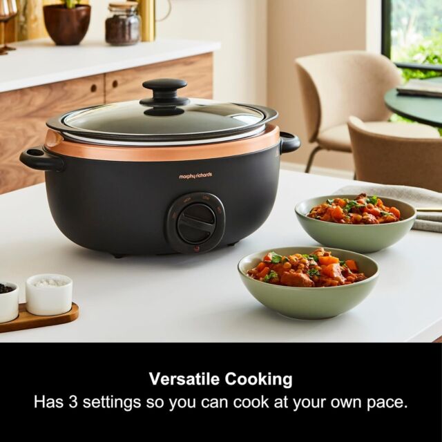 Morphy Richards 461016 Sear and Stew Slow Cooker 6.5L - Rose Gold