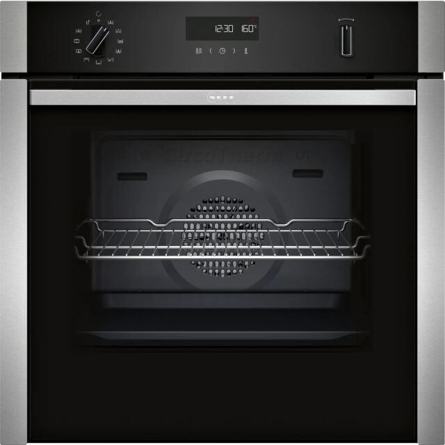 Neff B6ACH7AN7B Single Oven Pyrolytic Slide&Hide in Stainless Steel
