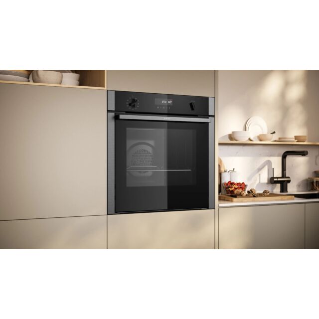 Neff B6ACH7AN7B Single Oven Pyrolytic Slide&Hide in Stainless Steel