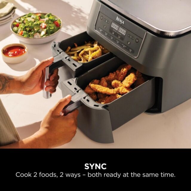 Ninja DZ300UK Dual Zone Air Fryer 7.6 Litre in Gun Metal Grey