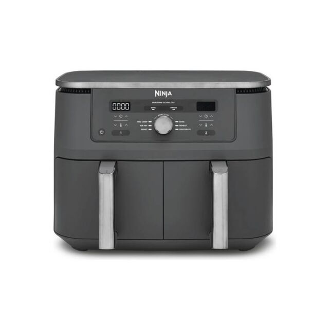 Ninja DZ400UK Dual Zone Air Fryer 9.5 Litre in Gun Metal Grey