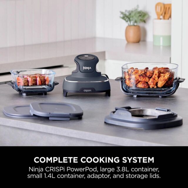 Ninja FN101UKGY CRISPi 4-in-1 Portable Air Fryer - Cyberspace Blue