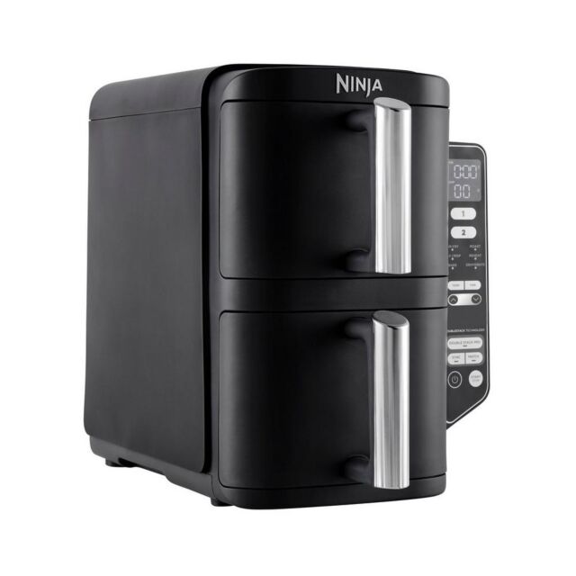 Ninja SL300UK Air Fryer Double Stack 2 Drawer 7.6l in Black