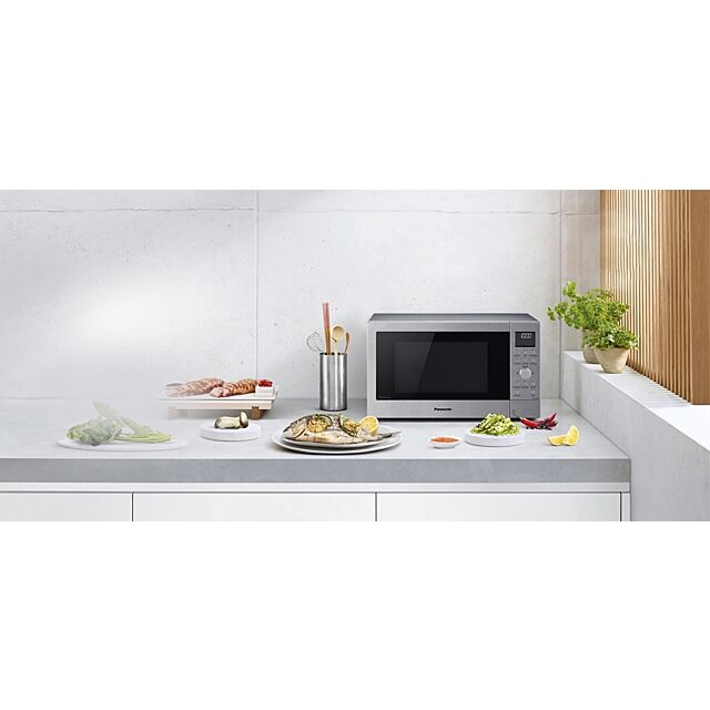 Panasonic NNCD58JSBPQ Microwave Grill + Oven Slimline 27l in Stainless Steel