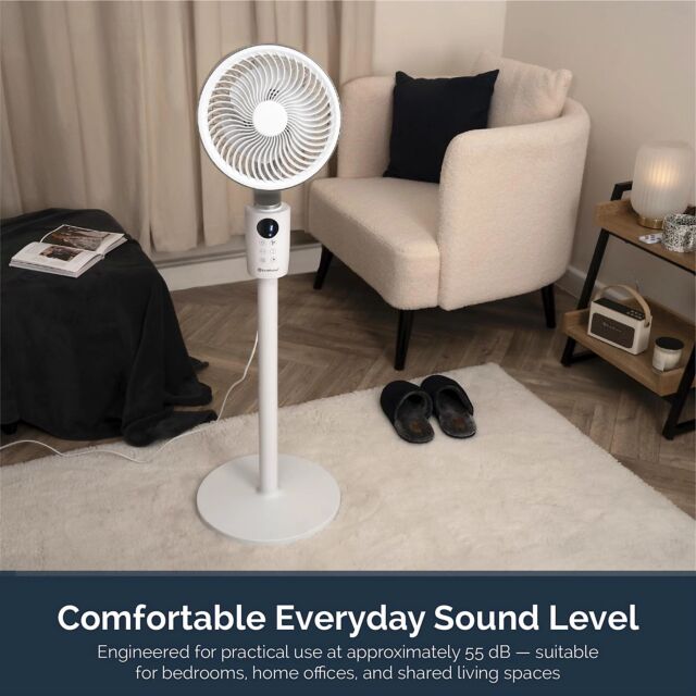 Rediffusion REDAC04WT Air360 Oscillating Adjustable Height Fan in White