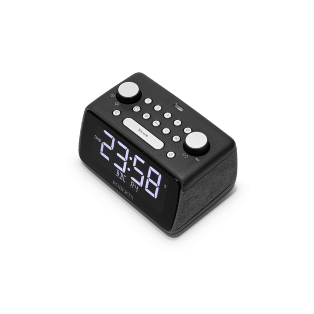 Roberts ORTUS4B Radio Alarm Clock Large Display DAB+ in Black