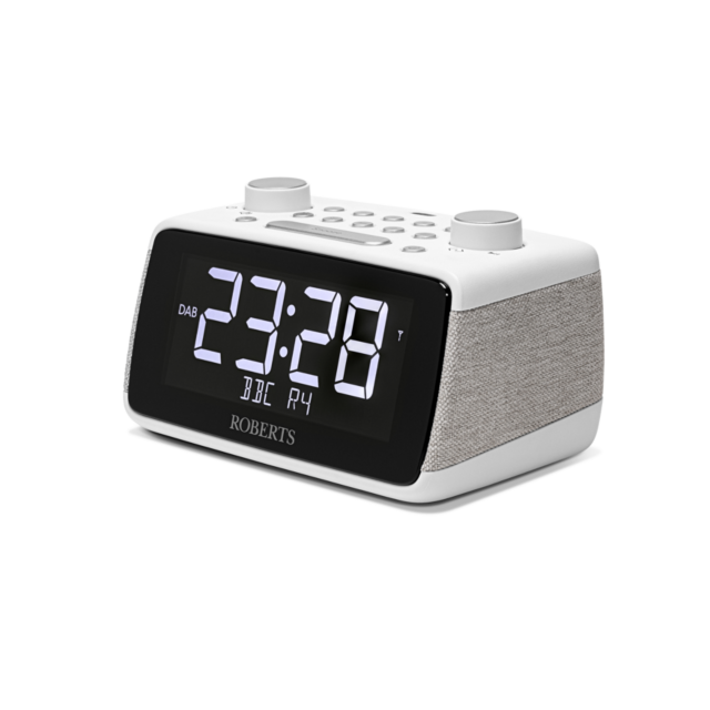 Roberts ORTUS4W Radio Alarm Clock Large Display DAB+ in White