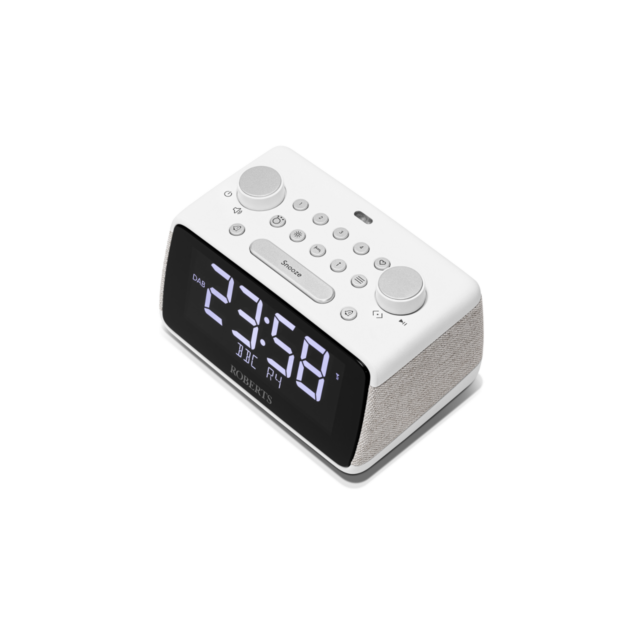 Roberts ORTUS4W Radio Alarm Clock Large Display DAB+ in White