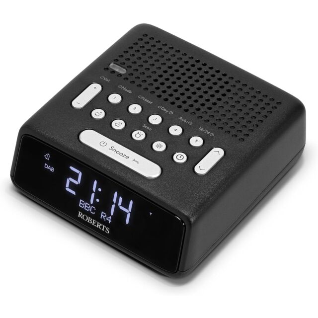 Roberts ORTUSFMB FM Radio Alarm Clock in Black