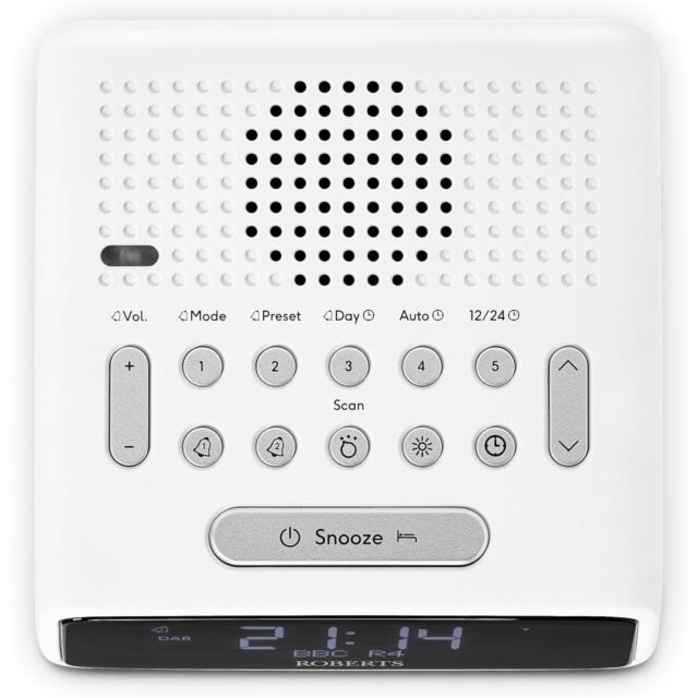 Roberts ORTUSFMW FM Radio Alarm Clock in White