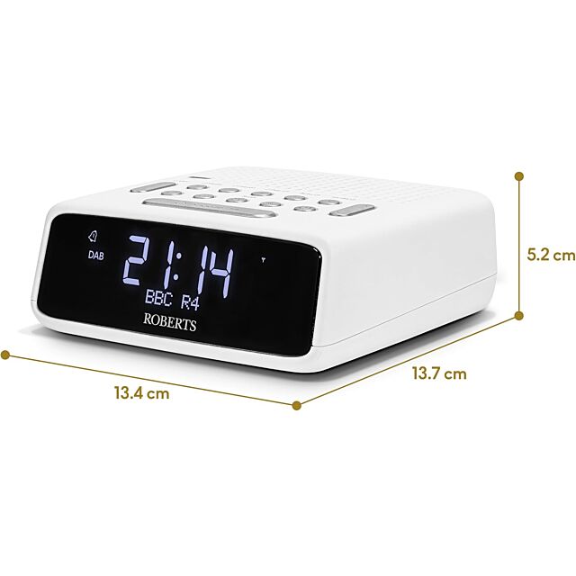 Roberts ORTUSFMW FM Radio Alarm Clock in White