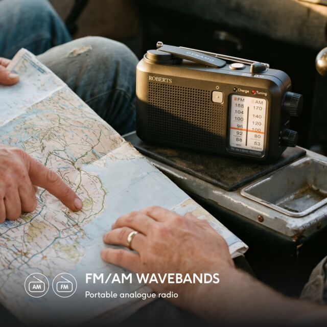 Roberts R9957S Multi-Powered FM Radio Hand Crank Dynamo