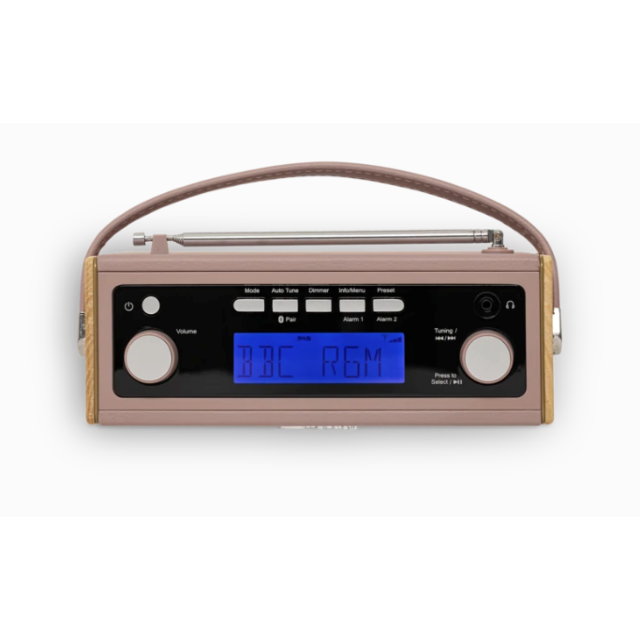 Roberts RAMBLERBTSDP Rambler Stereo Radio DAB+ FM Bluetooth in Dusky Pink