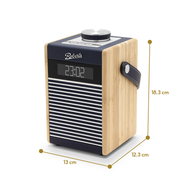 Roberts RAMBLERMIDINB DAB/DAB+/FM Alarms Bluetooth Built In Battery Charger in Navy Blue