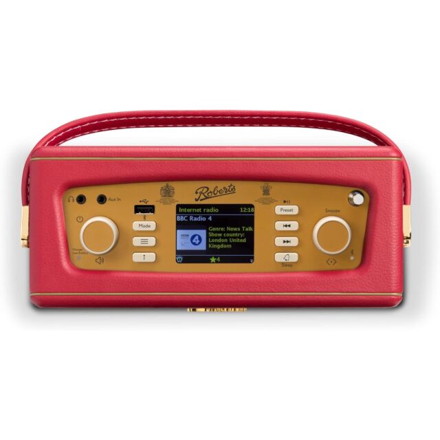 Roberts REVISTREAMLCR Revival Smart DAB FM in Classic Red