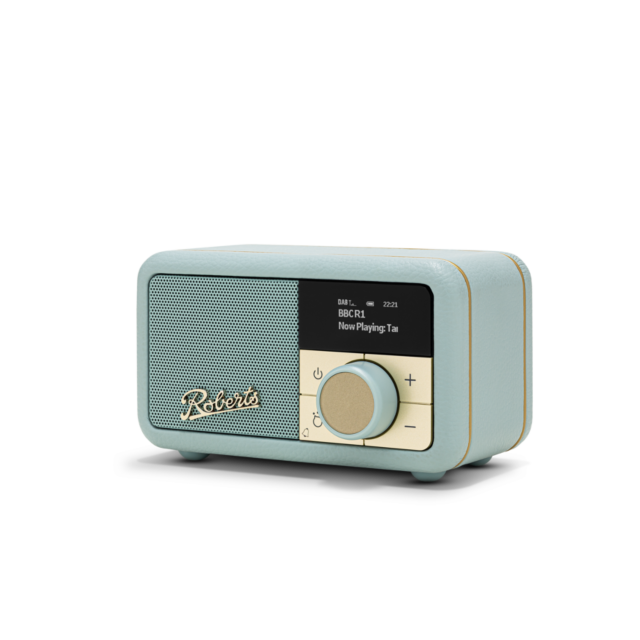 Roberts REVPETITE2DE Revival Petite2 in Duck Egg DAB+/FM Rechargeable Bluetooth