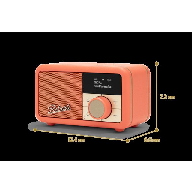 Roberts REVPETITE2PO Revival Petite2 in Pop Orange DAB+/FM Rechargeable Bluetooth