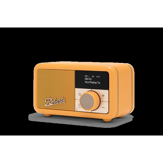 Roberts REVPETITE2SY Revival Petite2 in Sunburst Yellow DAB+/FM Rechargeable Bluetooth
