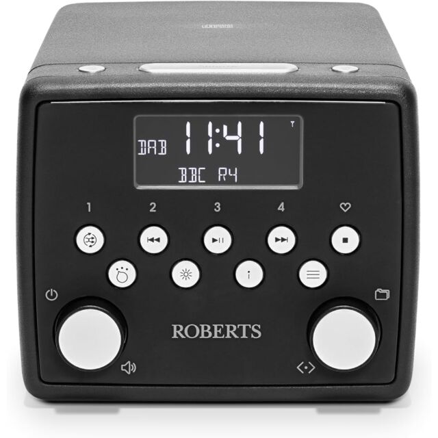 Roberts SOUND49B Alarm Clock CD DAB+ Bluetooth in Black
