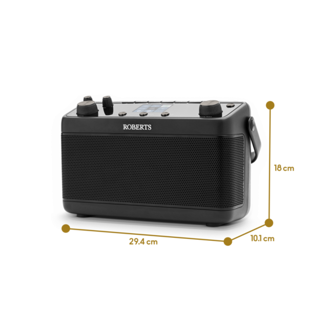 Roberts STREAM219B Portable Stereo Radio Internet/DAB+/FM Bluetooth in Black