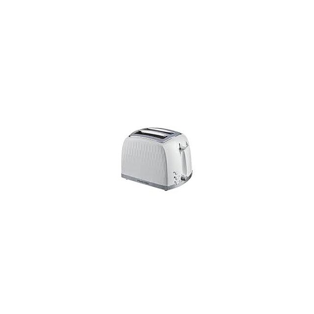 Russell Hobbs 26060 2 Slice Toaster in White Honeycomb Effect
