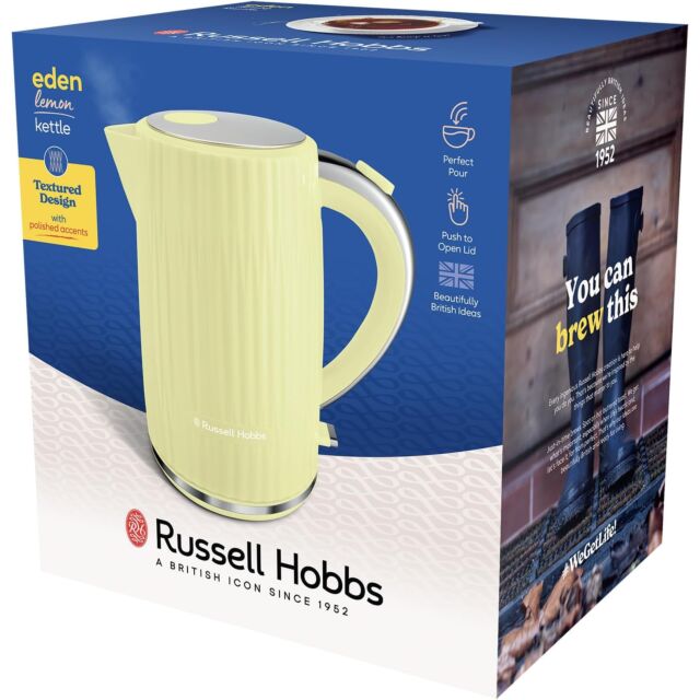 Russell Hobbs 27363 Kettle in Lemon Eden Collection