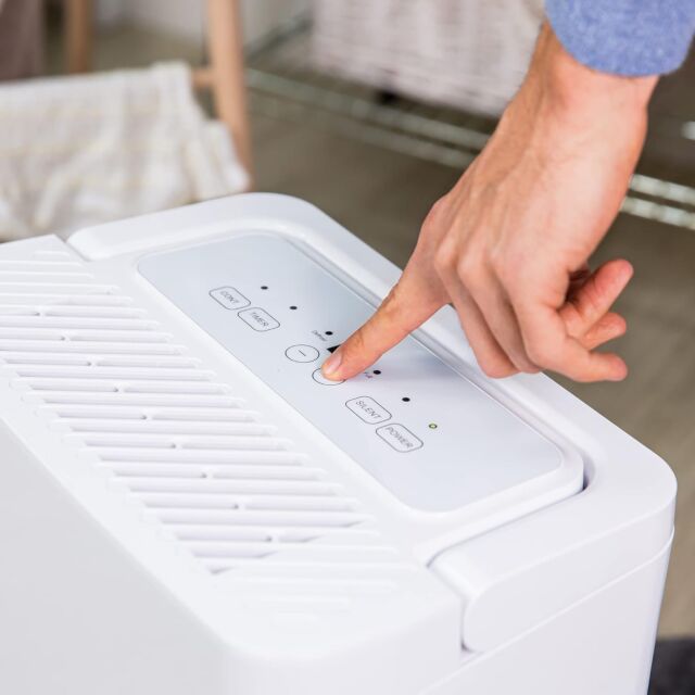 Russell Hobbs RHDH1001 10L Dehumidifier - White + Black