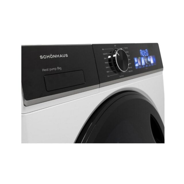 Schonhaus TDSHF018A3W 8kg Heat Pump Tumble Dryer - White 
