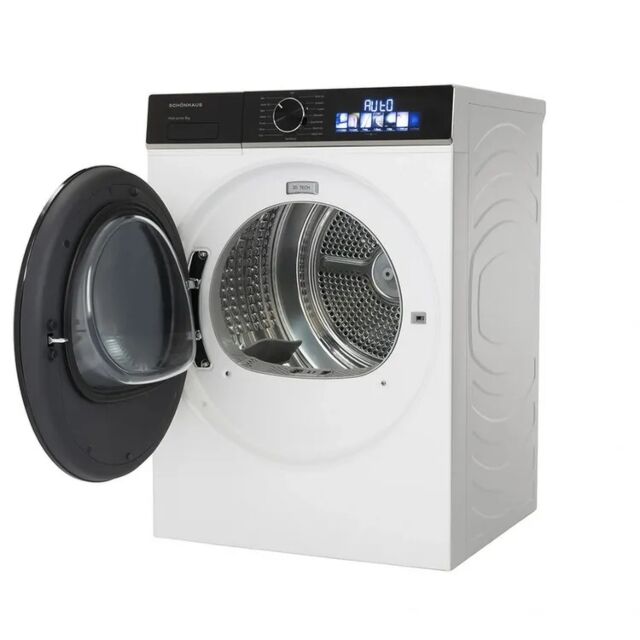 Schonhaus TDSHF018A3W 8kg Heat Pump Tumble Dryer - White 