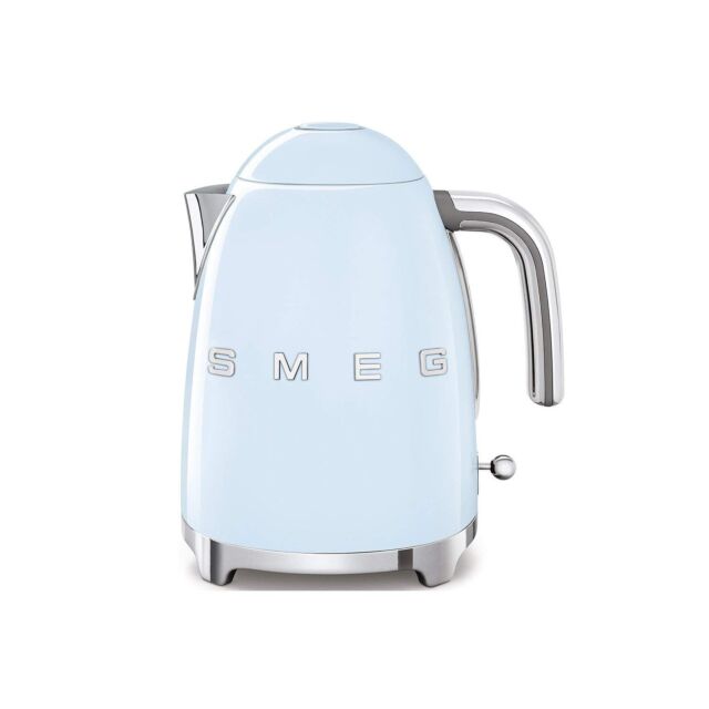 Smeg KLF03PBUK Cordless Jug Kettle in Pastel Blue 3D Logo