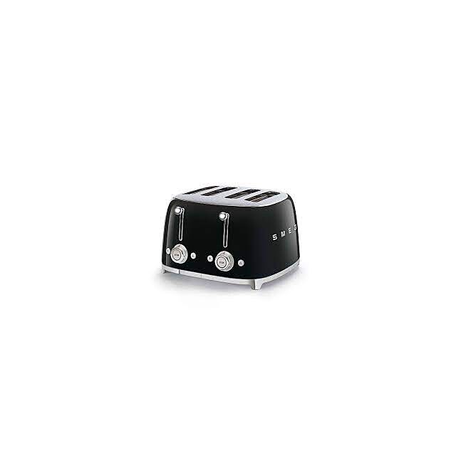 Smeg TSF03BLUK 4 Slot Toaster in Black