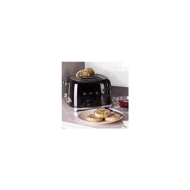 Smeg TSF03BLUK 4 Slot Toaster in Black