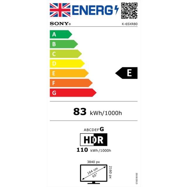 Sony K65XR80U 65inch 4K OLED TV 