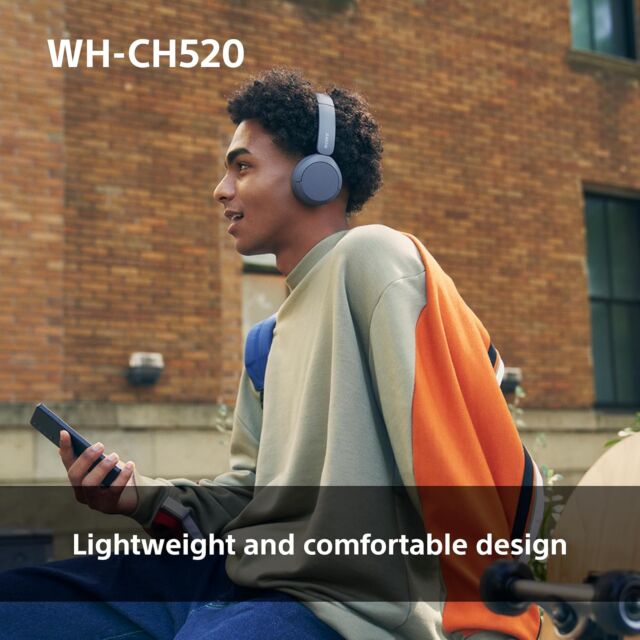 Sony WHCH520L Bluetooth Over Ear Headphones in Blue