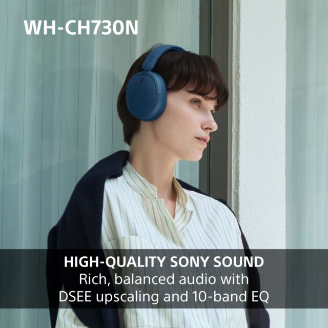 Sony WHCH730NL.CE7 Wireless Noise Cancelling Over ear headphones - Blue