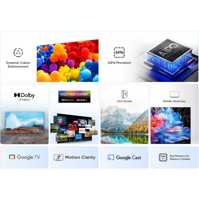 TCL 43V6C-UK 43inch 4K Direct LED HDR Google TV