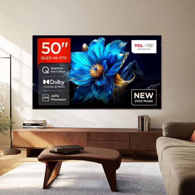 TCL 50P7K-UK 50inch 4K QLED Direct LED HDR Google TV