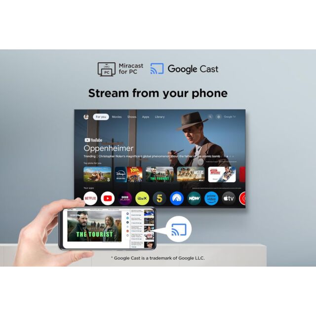 TCL 65P7K-UK 65inch 4K QLED Direct LED HDR Google TV