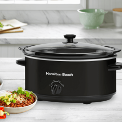 Hamilton Beach HBSC070B Slow Cooker 6.5 Litre in Black Manual 