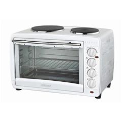 Igenix IG7145 45Ltr Mini Oven With Two Hotplates In White
